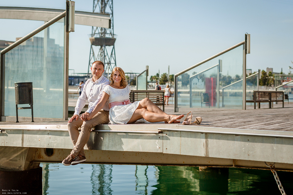 Przyjemna sesja zdjęciowa w Barcelonie. Fotograf w Barcelonie Hiszpanii Maslik Yulia