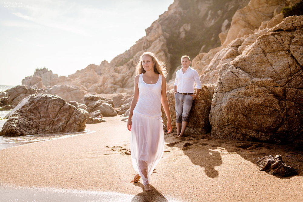 Wieczorna sesja zdjęciowa w Lloret de Mar. Fotograf w Barcelonie Hiszpanii Maslik Yulia