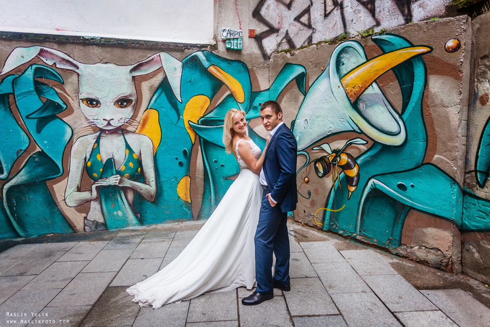 Дождливая фотосессия в Барселоне. Фотограф в Барселоне Испании Маслик Юлия