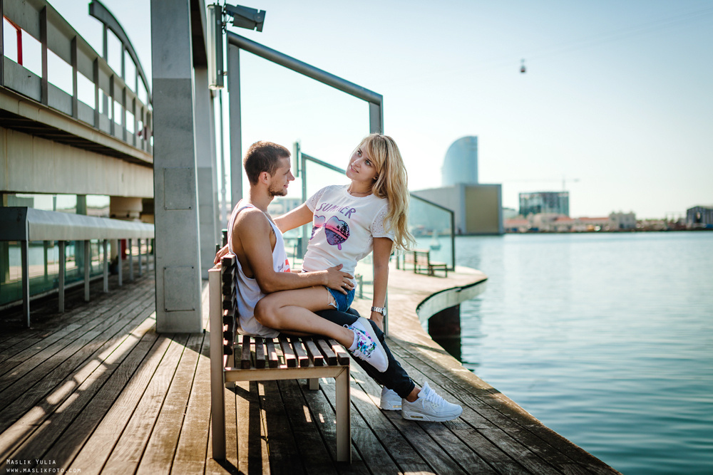 Динамичная фотосессия в Барселоне. Фотограф в Барселоне Испании Маслик Юлия