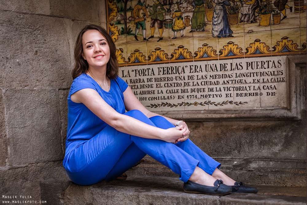 Paseo fotográfico relajado en Barcelona. Fotógrafo en Barcelona  Maslik Yulia