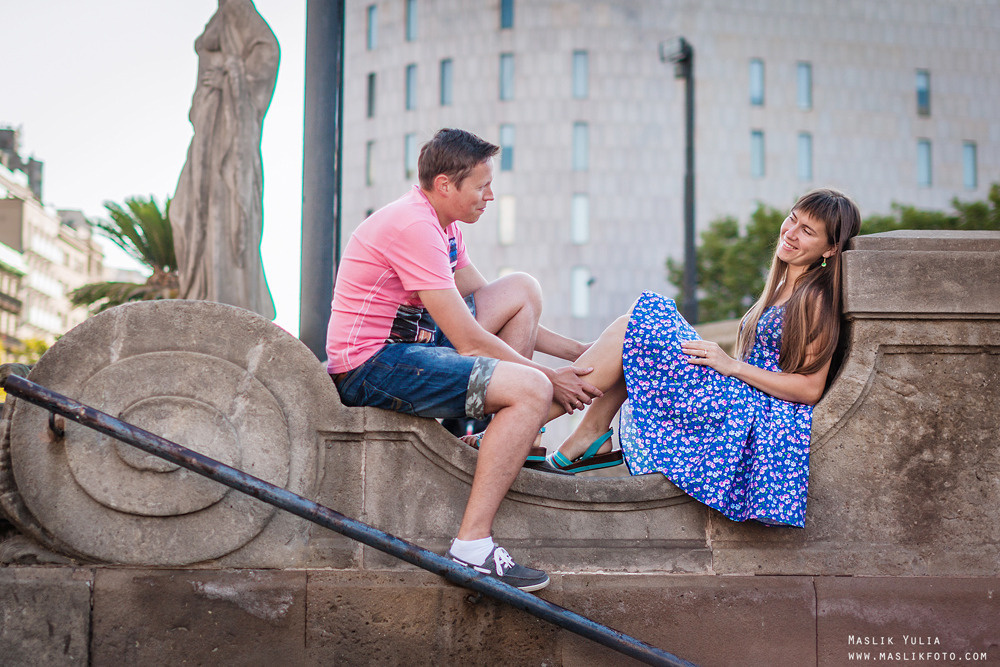 Paseo matutino de barcelona. Fotógrafo en Barcelona  Maslik Yulia