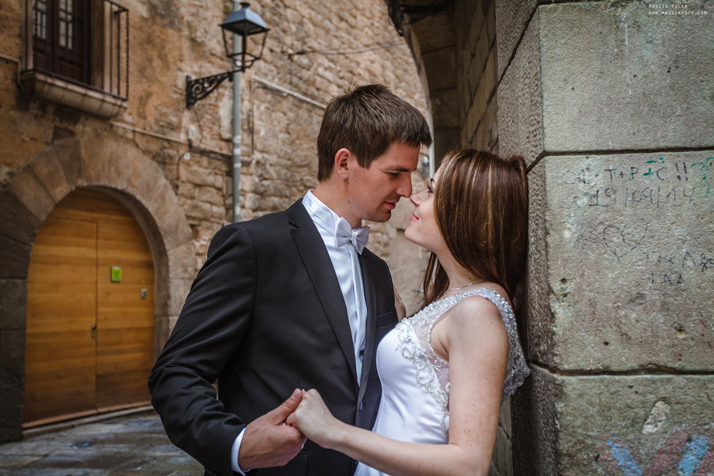 Свадебная фотосессия в Бланес. Фотограф в Барселоне Испании Маслик Юлия