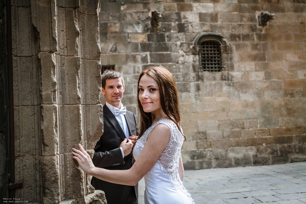 Свадебная фотосессия в Бланес. Фотограф в Барселоне Испании Маслик Юлия