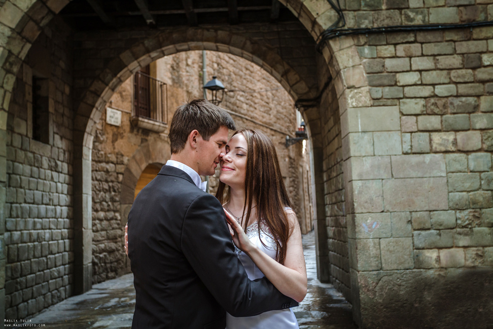 Свадебная фотосессия в Бланес. Фотограф в Барселоне Испании Маслик Юлия