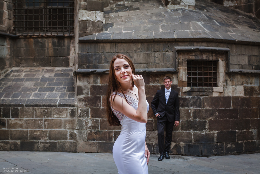 Свадебная фотосессия в Бланес. Фотограф в Барселоне Испании Маслик Юлия