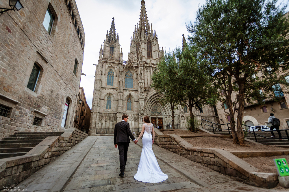 Свадебная фотосессия в Бланес. Фотограф в Барселоне Испании Маслик Юлия