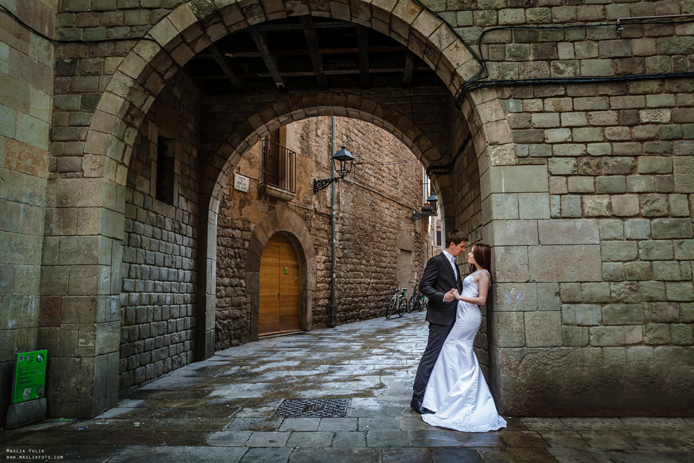 Свадебная фотосессия в Бланес. Фотограф в Барселоне Испании Маслик Юлия