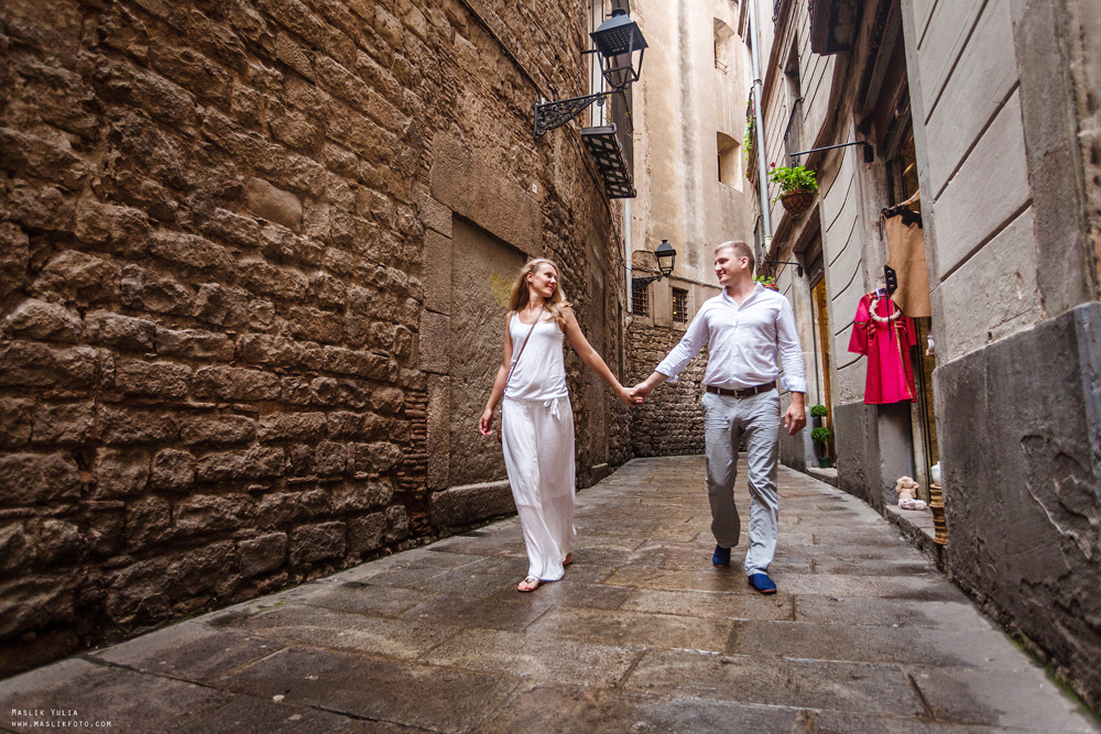 Wieczorna sesja zdjęciowa w Lloret de Mar. Fotograf w Barcelonie Hiszpanii Maslik Yulia