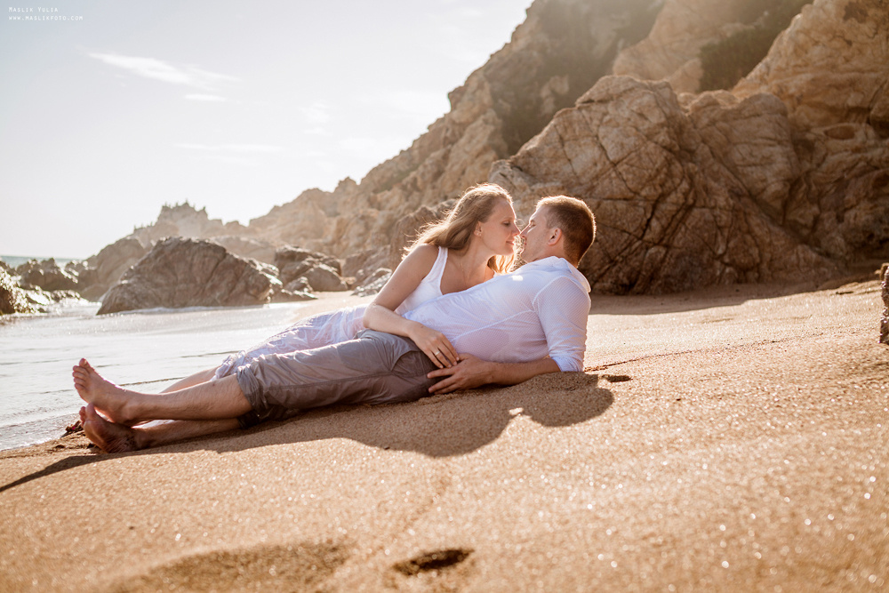 Wieczorna sesja zdjęciowa w Lloret de Mar. Fotograf w Barcelonie Hiszpanii Maslik Yulia
