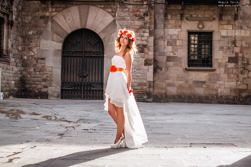 Sesión de fotos de boda en Badalona. Fotógrafo en Barcelona  Maslik Yulia