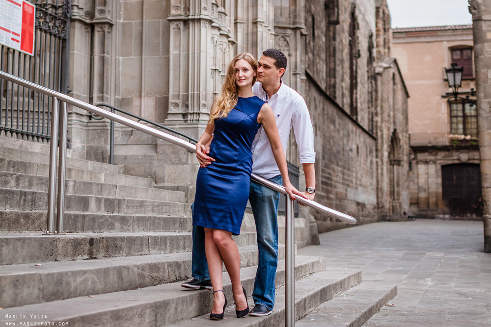 Pierwsza wspólna sesja zdjęciowa w Barcelonie. Fotograf w Barcelonie Hiszpanii Maslik Yulia