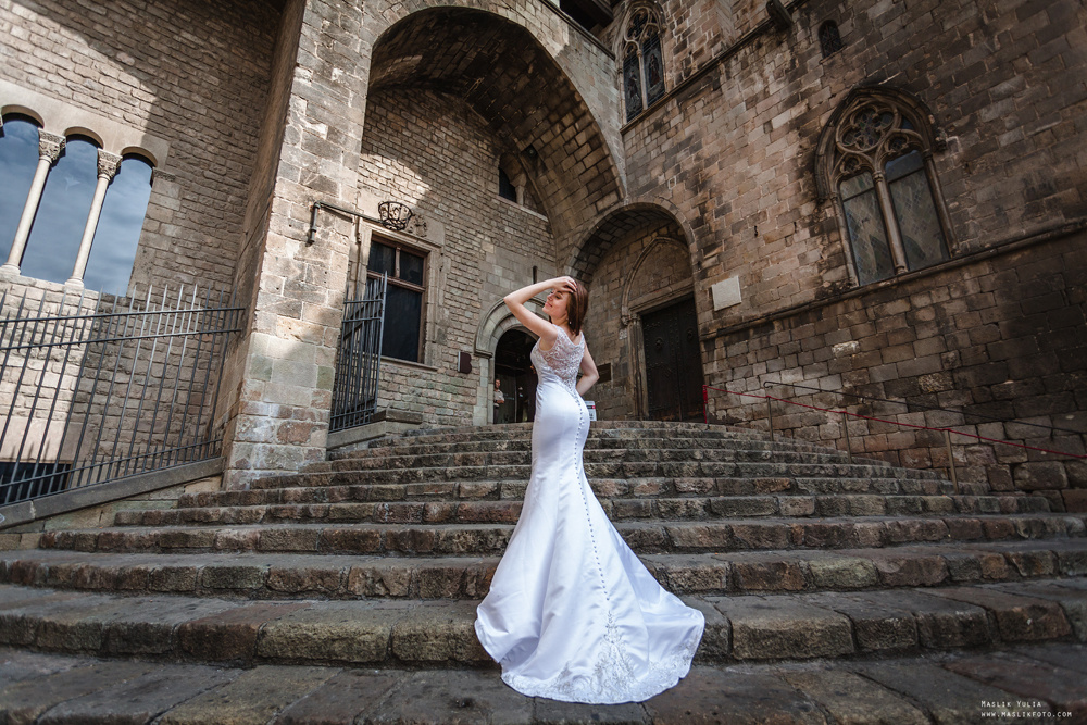 Свадебная фотосессия в Бланес. Фотограф в Барселоне Испании Маслик Юлия