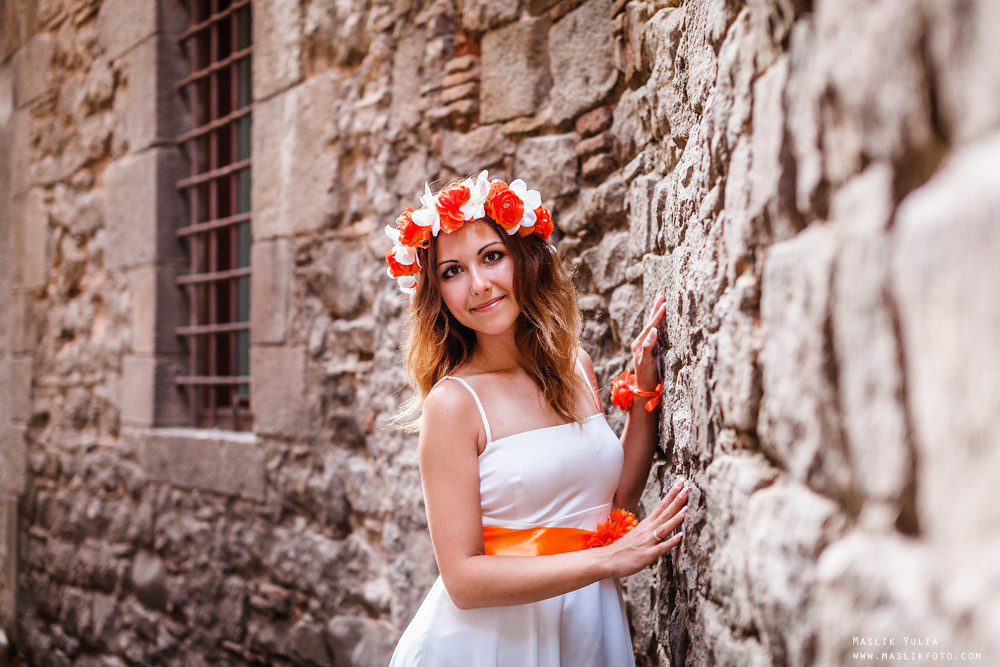 Sesión de fotos de boda en Badalona. Fotógrafo en Barcelona  Maslik Yulia