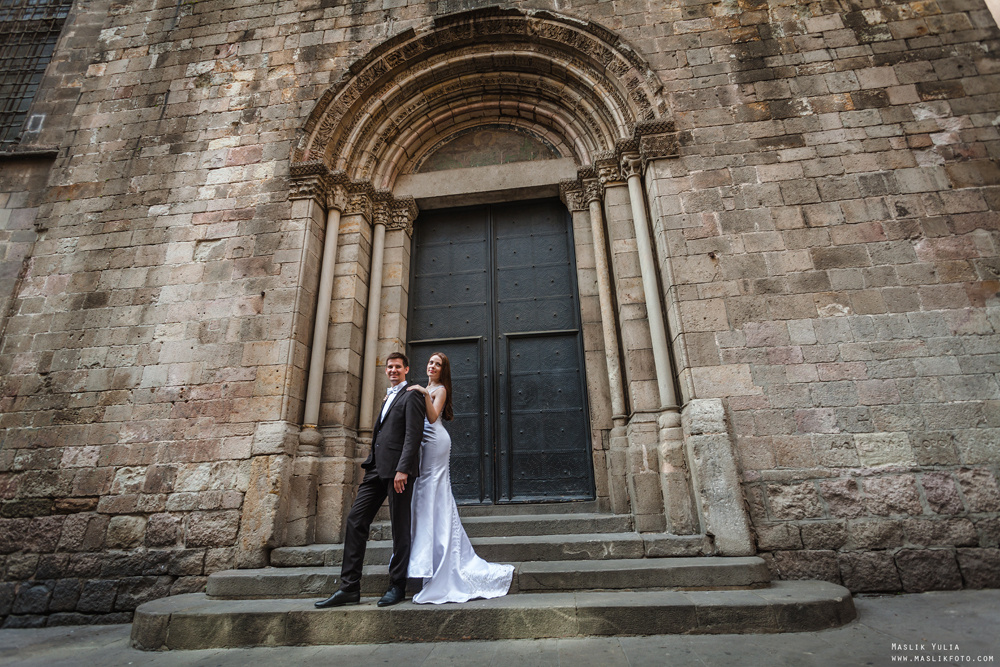 Свадебная фотосессия в Бланес. Фотограф в Барселоне Испании Маслик Юлия