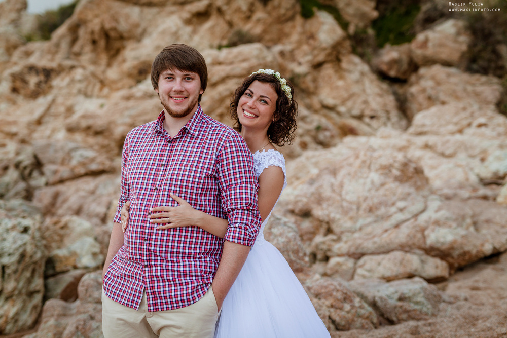 Sesja ślubna w Badalonie, Catalonia. Fotograf w Barcelonie Hiszpanii Maslik Yulia