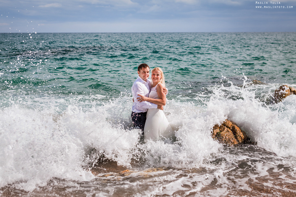 Дождливая фотосессия в Барселоне. Фотограф в Барселоне Испании Маслик Юлия