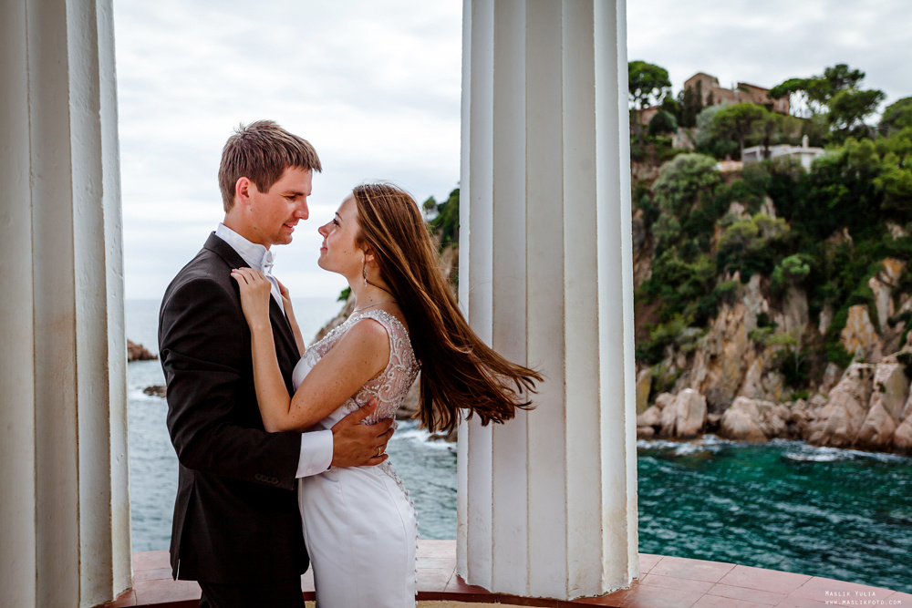 Свадебная фотосессия в Бланес. Фотограф в Барселоне Испании Маслик Юлия