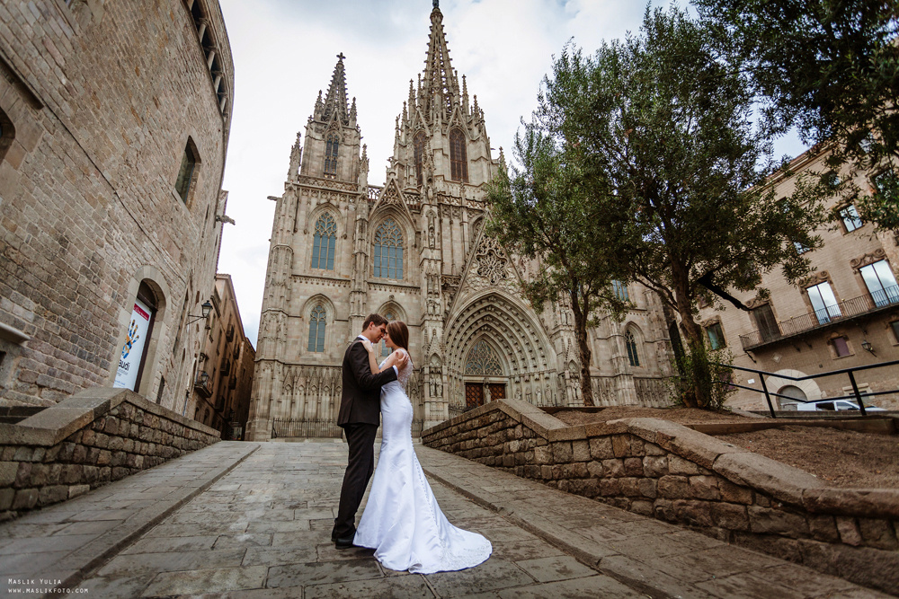 Свадебная фотосессия в Бланес. Фотограф в Барселоне Испании Маслик Юлия