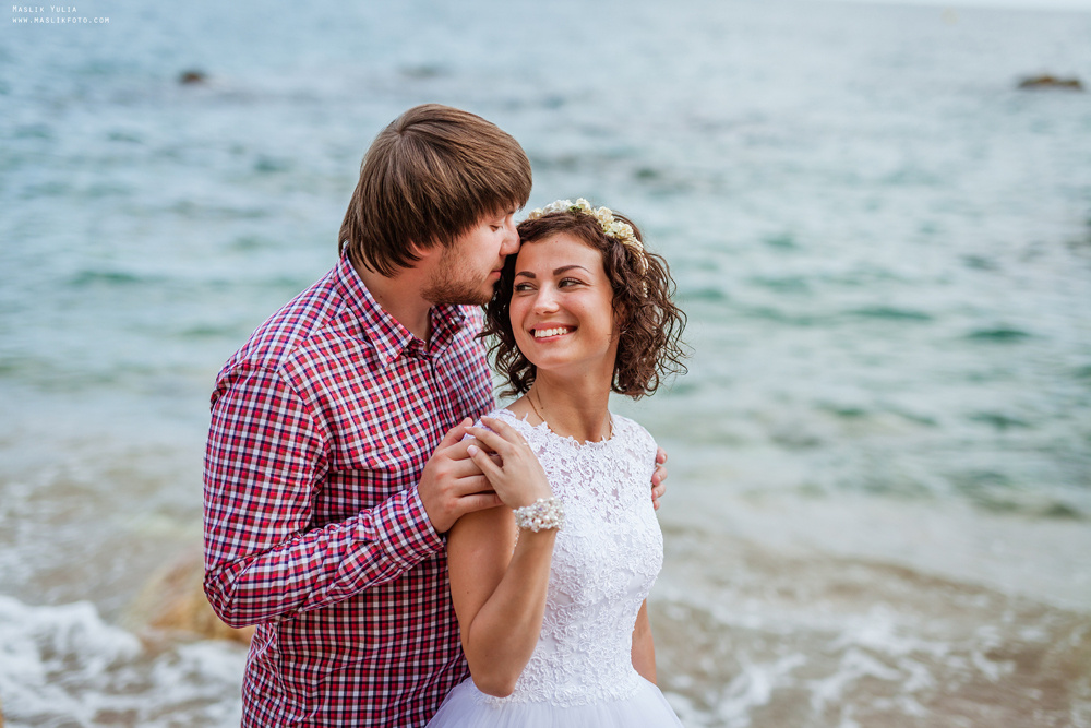Sesja ślubna w Badalonie, Catalonia. Fotograf w Barcelonie Hiszpanii Maslik Yulia