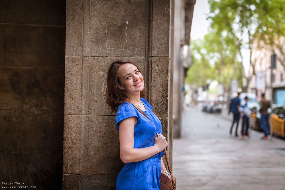 Paseo fotográfico relajado en Barcelona. Fotógrafo en Barcelona  Maslik Yulia
