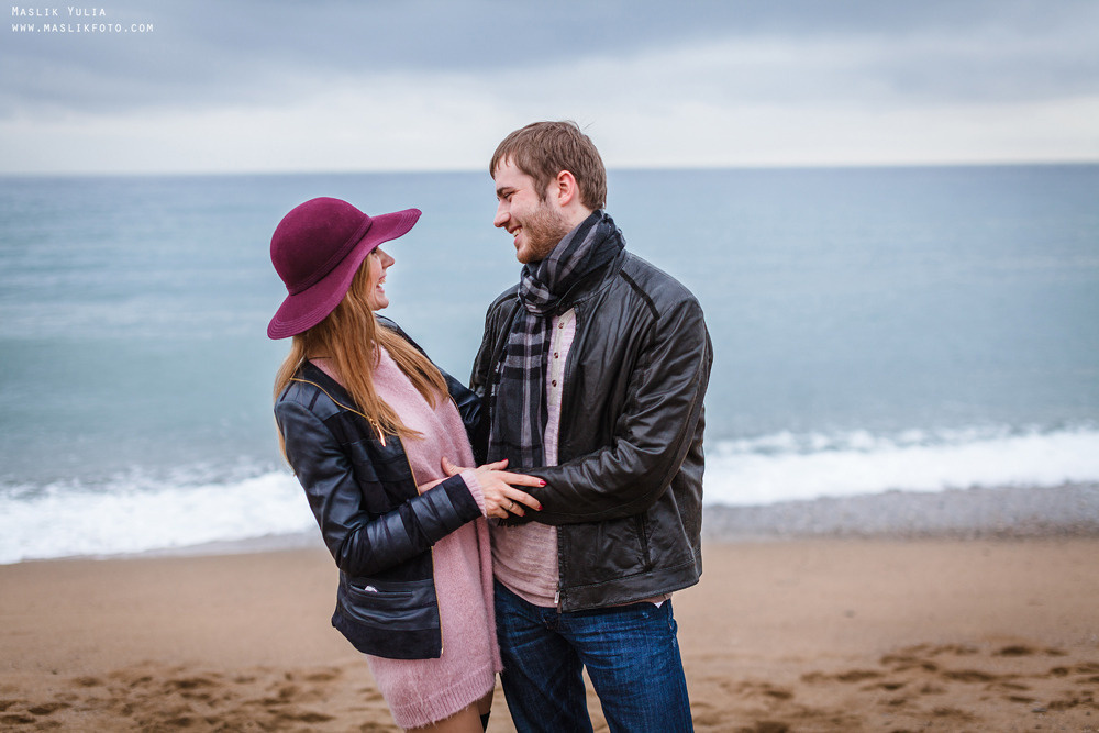 Sesión de fotos de invierno en Barcelona. Fotógrafo en Barcelona  Maslik Yulia