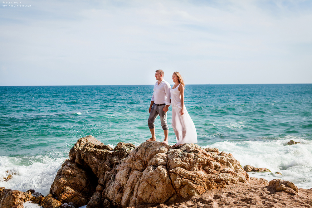 Wieczorna sesja zdjęciowa w Lloret de Mar. Fotograf w Barcelonie Hiszpanii Maslik Yulia