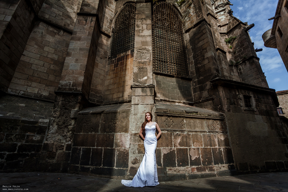 Свадебная фотосессия в Бланес. Фотограф в Барселоне Испании Маслик Юлия