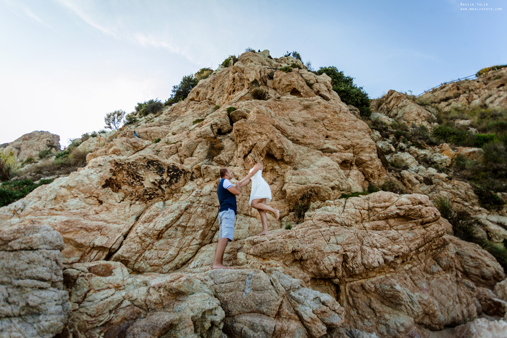 Przyjemna sesja zdjęciowa w Barcelonie. Fotograf w Barcelonie Hiszpanii Maslik Yulia