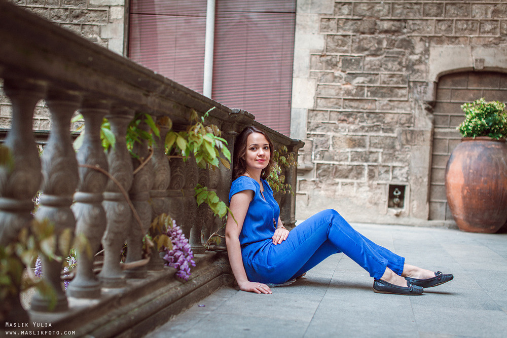 Paseo fotográfico relajado en Barcelona. Fotógrafo en Barcelona  Maslik Yulia
