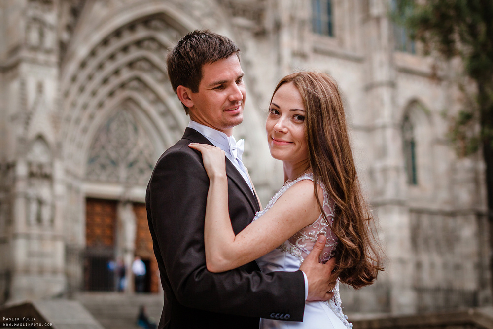 Свадебная фотосессия в Бланес. Фотограф в Барселоне Испании Маслик Юлия