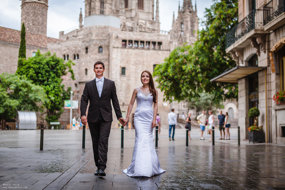 Свадебная фотосессия в Бланес. Фотограф в Барселоне Испании Маслик Юлия