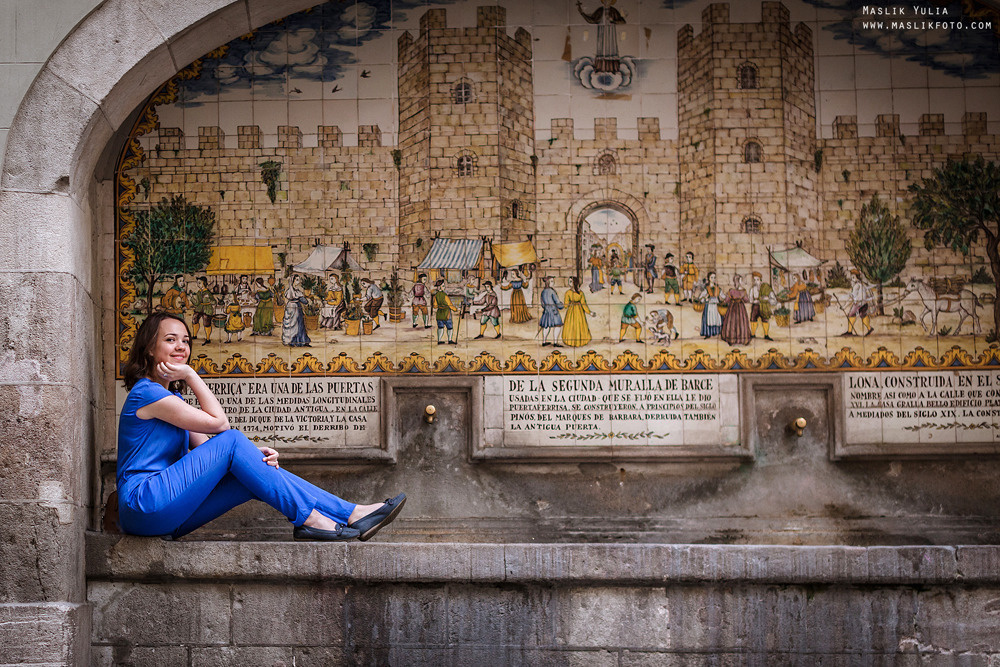 Paseo fotográfico relajado en Barcelona. Fotógrafo en Barcelona  Maslik Yulia