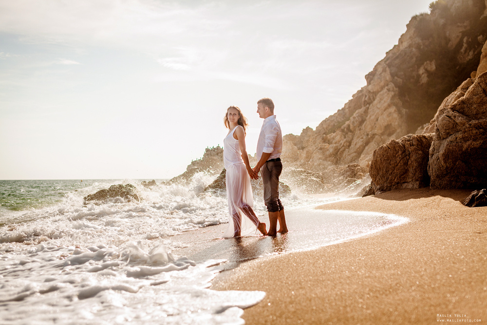 Wieczorna sesja zdjęciowa w Lloret de Mar. Fotograf w Barcelonie Hiszpanii Maslik Yulia