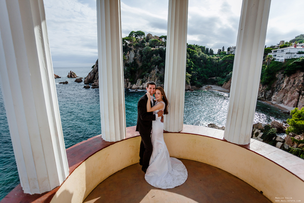 Свадебная фотосессия в Бланес. Фотограф в Барселоне Испании Маслик Юлия