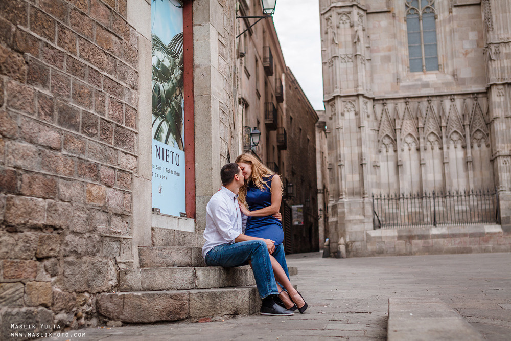 Pierwsza wspólna sesja zdjęciowa w Barcelonie. Fotograf w Barcelonie Hiszpanii Maslik Yulia