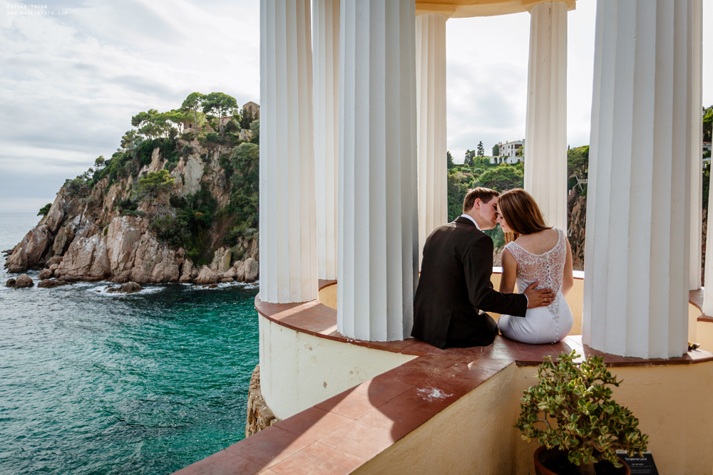 Свадебная фотосессия в Бланес. Фотограф в Барселоне Испании Маслик Юлия