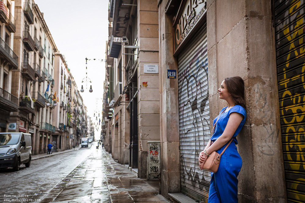 Paseo fotográfico relajado en Barcelona. Fotógrafo en Barcelona  Maslik Yulia