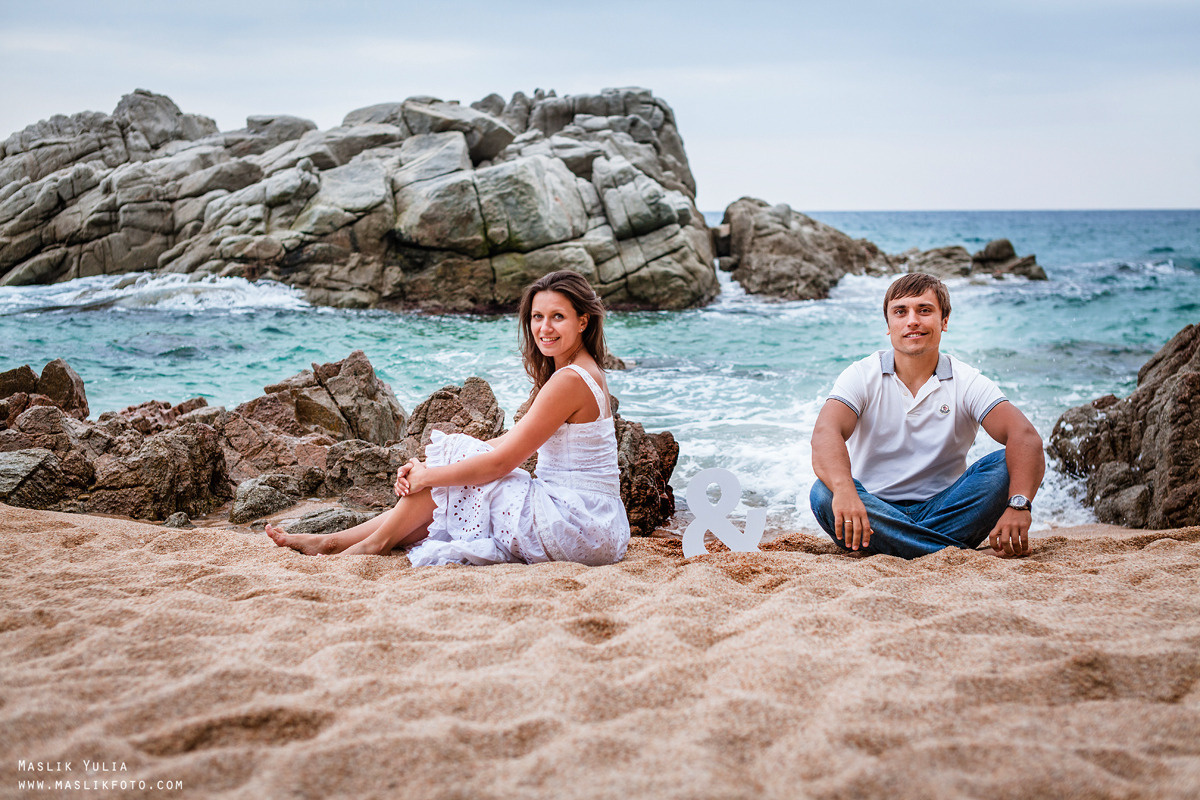 Sea photo session in Tossa de Mar. Photographer in Barcelona Spain Maslik Yulia