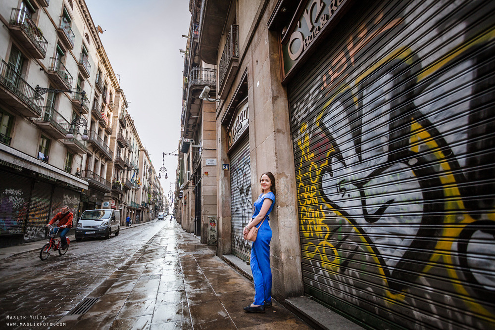 Paseo fotográfico relajado en Barcelona. Fotógrafo en Barcelona  Maslik Yulia