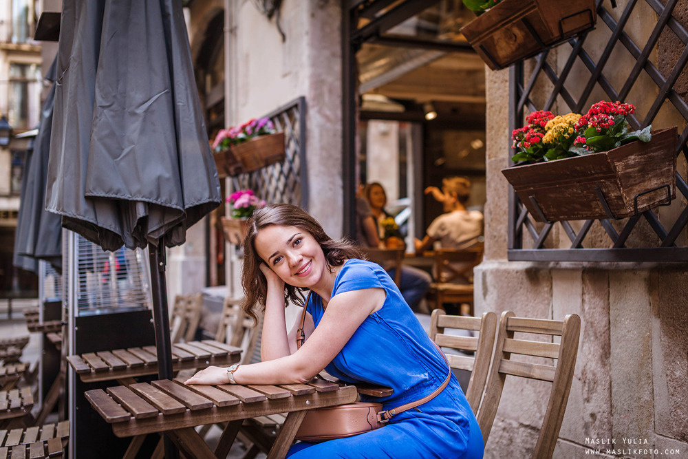 Paseo fotográfico relajado en Barcelona. Fotógrafo en Barcelona  Maslik Yulia