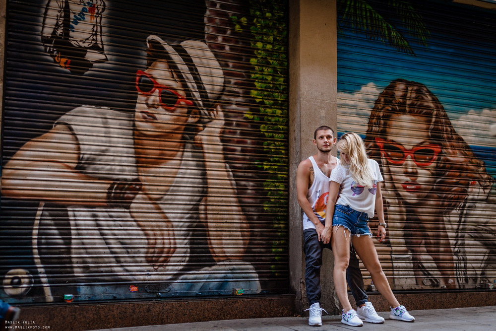 Динамичная фотосессия в Барселоне. Фотограф в Барселоне Испании Маслик Юлия