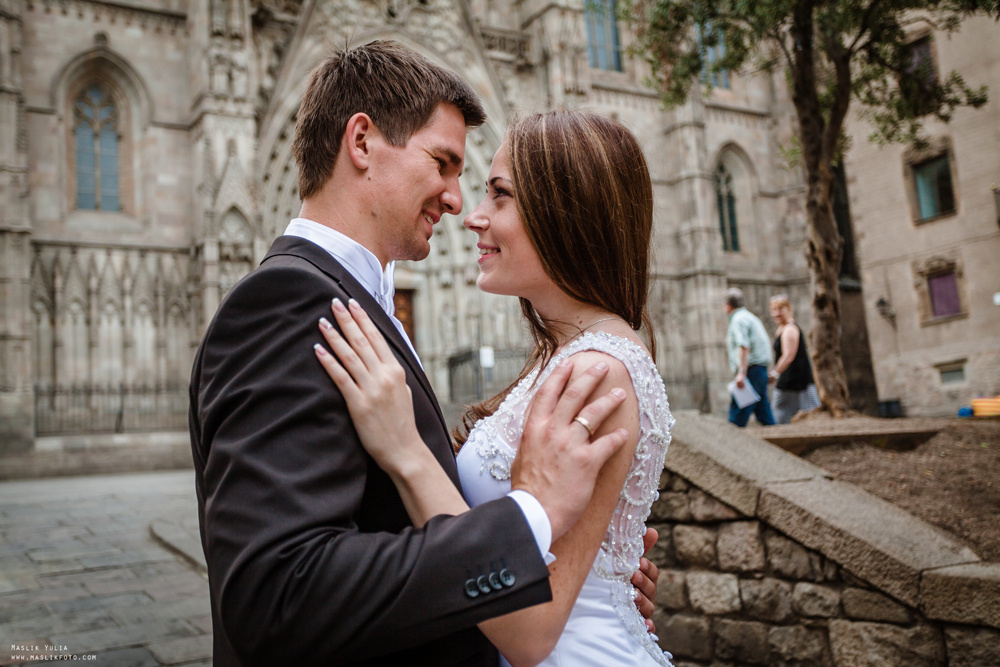 Свадебная фотосессия в Бланес. Фотограф в Барселоне Испании Маслик Юлия