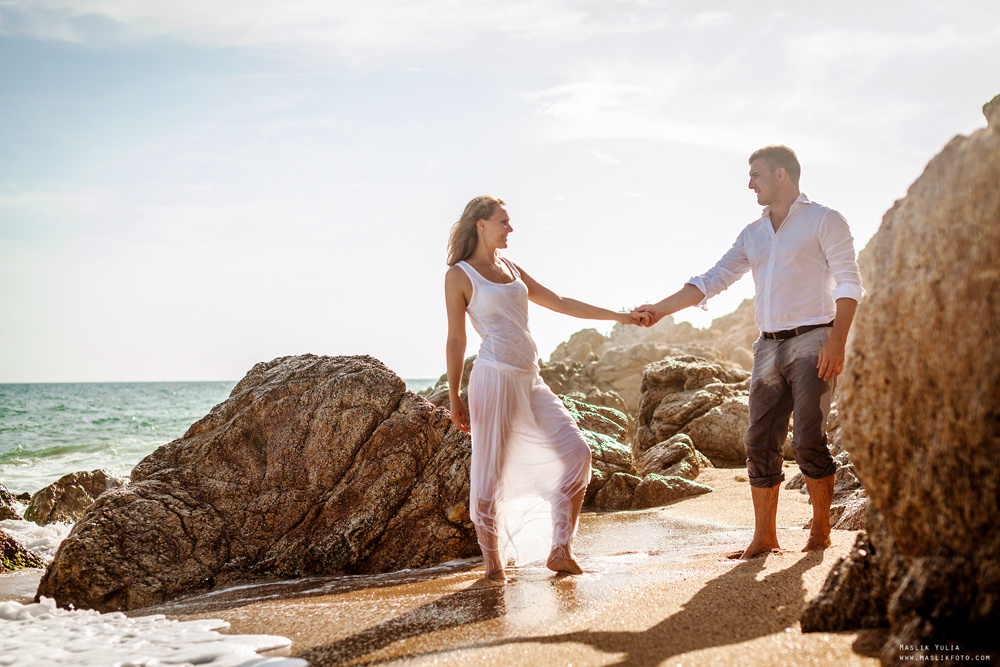 Wieczorna sesja zdjęciowa w Lloret de Mar. Fotograf w Barcelonie Hiszpanii Maslik Yulia