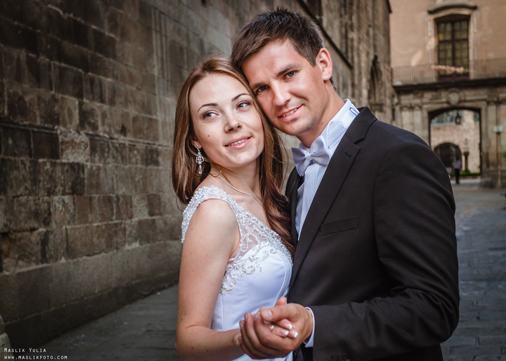 Свадебная фотосессия в Бланес. Фотограф в Барселоне Испании Маслик Юлия