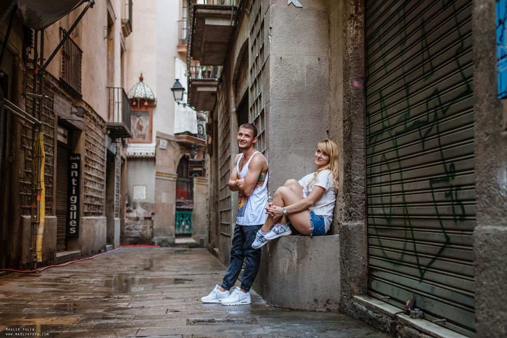 Динамичная фотосессия в Барселоне. Фотограф в Барселоне Испании Маслик Юлия