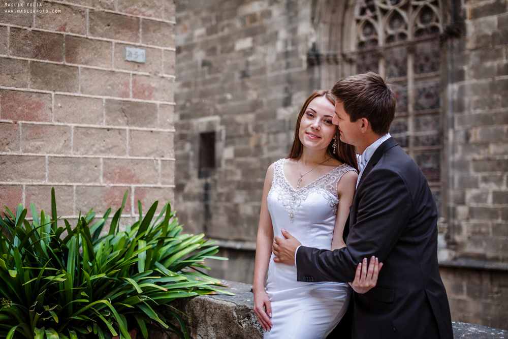 Свадебная фотосессия в Бланес. Фотограф в Барселоне Испании Маслик Юлия