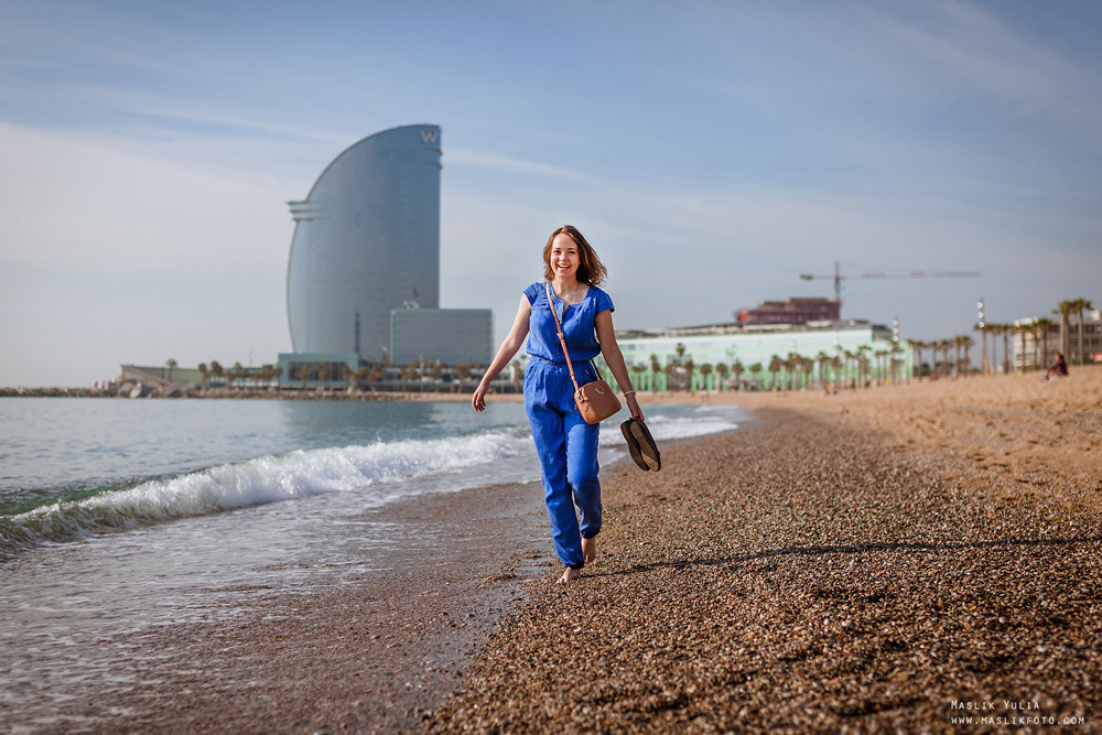 Paseo fotográfico relajado en Barcelona. Fotógrafo en Barcelona  Maslik Yulia