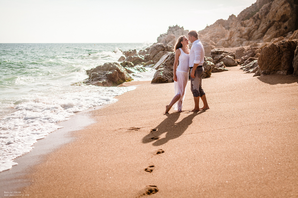 Wieczorna sesja zdjęciowa w Lloret de Mar. Fotograf w Barcelonie Hiszpanii Maslik Yulia