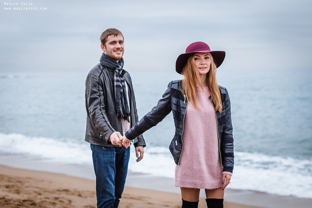 Sesión de fotos de invierno en Barcelona. Fotógrafo en Barcelona  Maslik Yulia